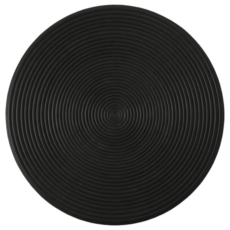 Macedo Round Ribbed Rattan Drum End Table Black — product image 3