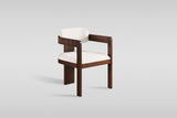 Becky Dining Chair in Walnut with Beige Upholstery from Decor Furniture
