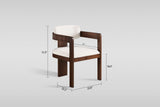 Becky Dining Chair in Walnut with Beige Upholstery view 4