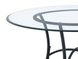 Kline 48-Inch Round Glass Top Dining Table Matte Black — product image 6