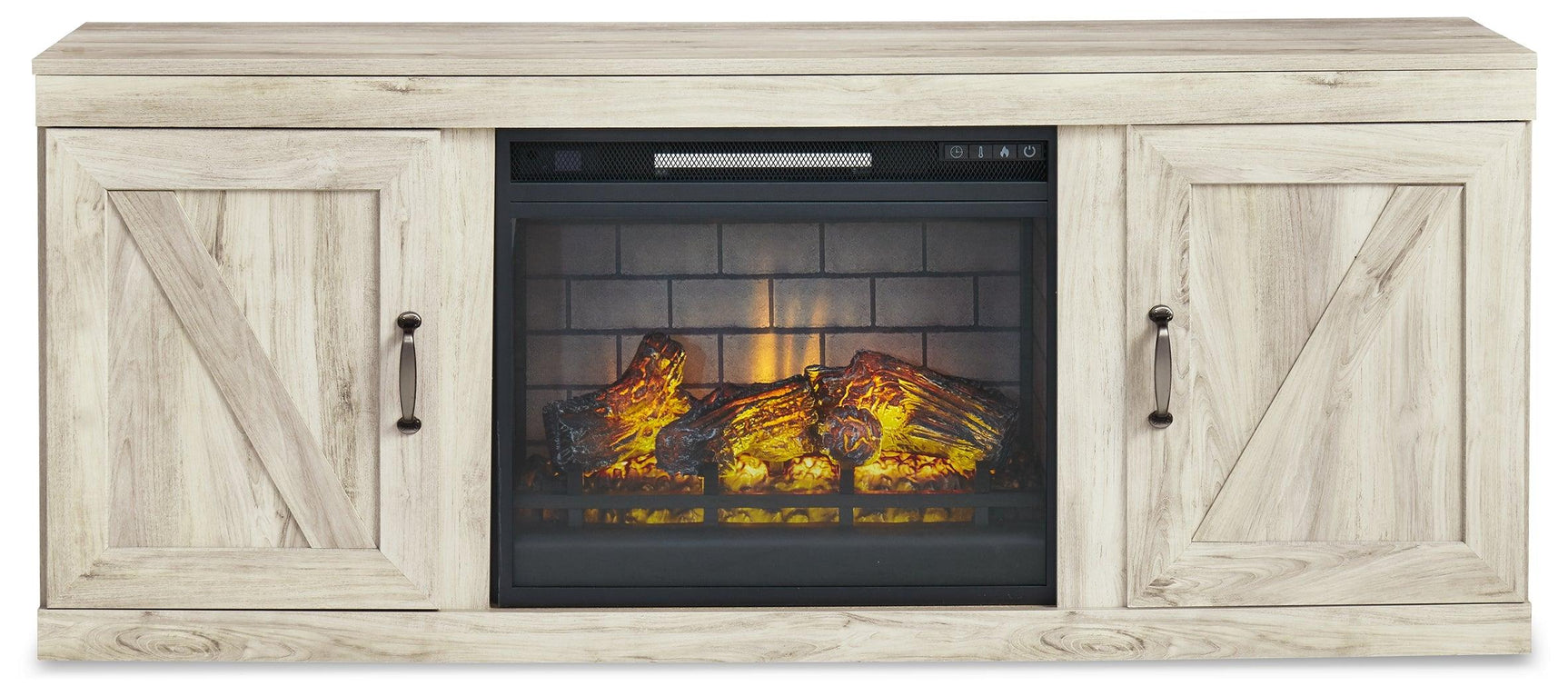 Remote control with LED display for fireplace