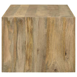 Benton coffee table side profile with rectangular shape and plastic glides