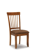Berringer Rustic Brown 2-Piece Dining Room Chair close-up on upholstery