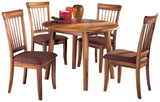 Room view of Berringer Rustic Brown Round Dining Room Set in dining space