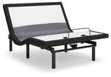 Ashley Best Base with Lumbar and Audio Queen Adjustable Bed Base Black Fully Reclined