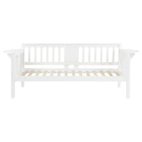 White finish close-up on Bethany Daybed arm