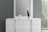 Beverly White Gloss Chest drawer handles detail