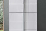 Beverly White Gloss Chest top view showing finish