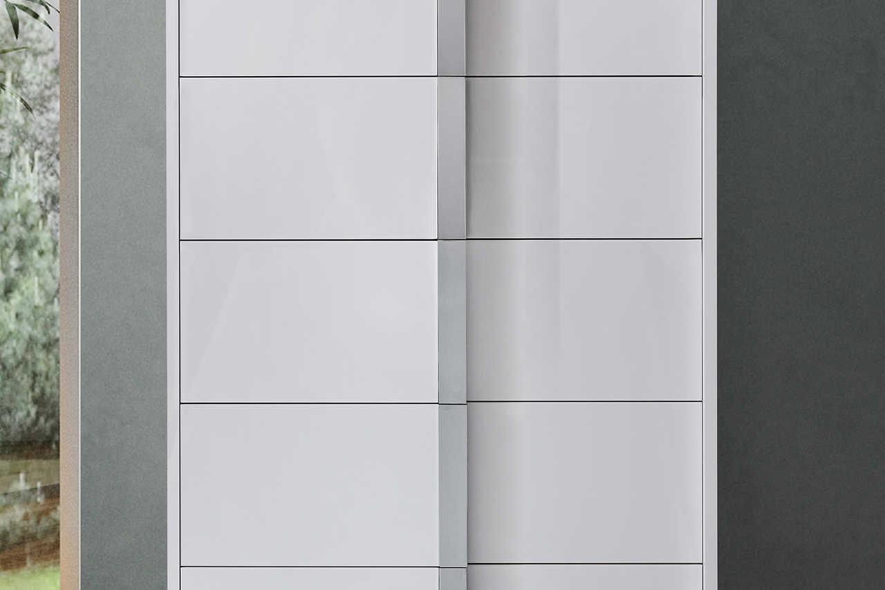 Beverly White Gloss Chest top view showing finish