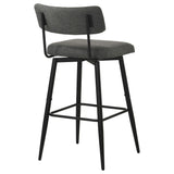 Levine Fabric Upholstered Grey Swivel Bar Chair Set of 2 — product image 7