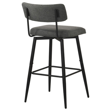 Levine Fabric Upholstered Grey Swivel Bar Chair Set of 2 — product image 7