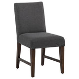 Naser Parsons Dining Side Chair Grey and Dark Walnut (Set of 2) — product view