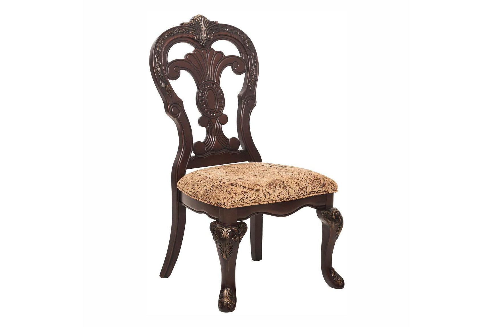 Deryn Park Cherry Modern Classic Traditional Solid Wood Upholstered Oval Dining Room Set - Ella Furniture