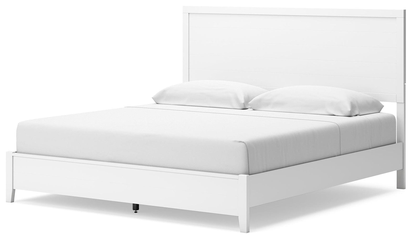 Binterglen White King Panel Bed headboard view