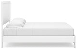 Binterglen White King Panel Bed in styled bedroom setting