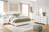 Binterglen White King Panel Bed rails and slats detail