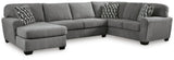 Birkdale Court Gray Chenille 3-Piece Sectional with Chaise - image 2
