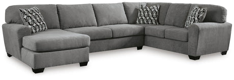 Birkdale Court Gray Chenille 3-Piece Sectional with Chaise - image 2