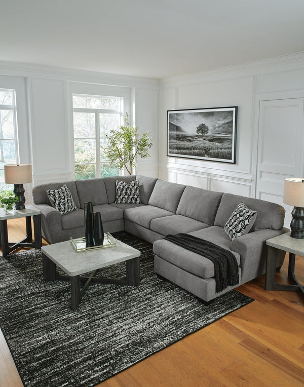 Birkdale Court Gray Chenille 3-Piece Sectional with Chaise from Decor Furniture
