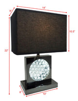 Black Nickel Modern Contemporary LED Accent Table Lamp - Ella Furniture