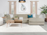 Blaine Upholstered Armless Accent Chair in Sand, front side view