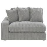 Room view of Blaine Upholstered Reversible Chaise Sectional Sofa in Fog