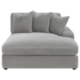 Room view of Blaine Upholstered Reversible Chaise Sectional Sofa in Fog