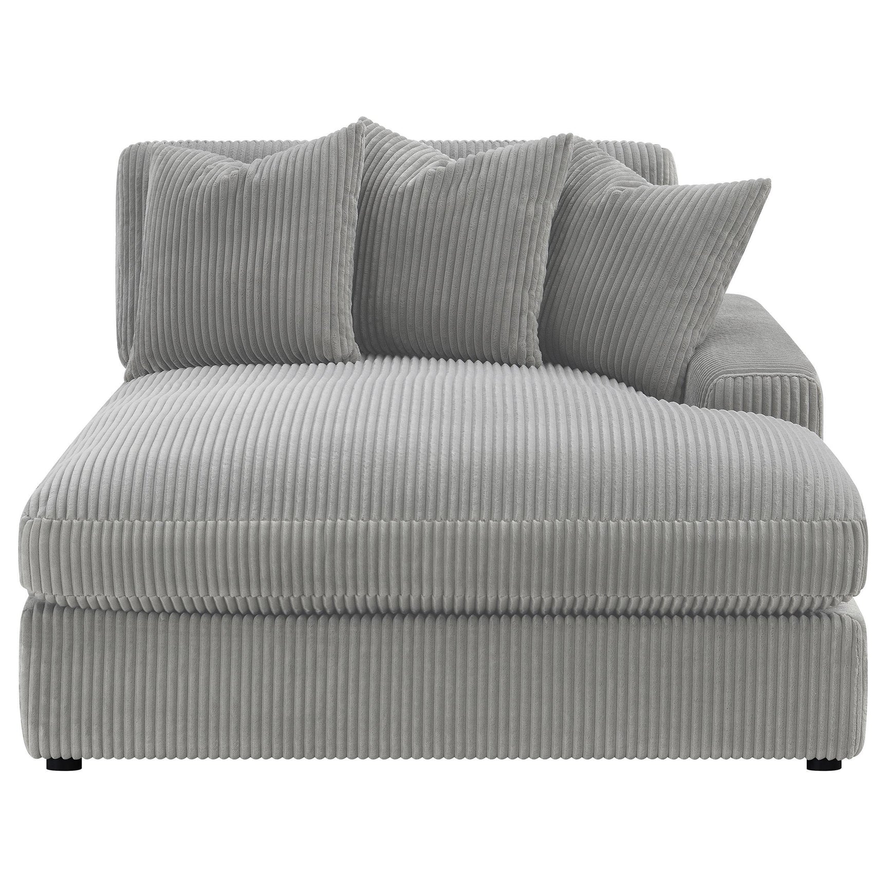 Room view of Blaine Upholstered Reversible Chaise Sectional Sofa in Fog