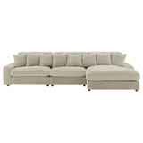 Main angled view of Blaine Upholstered Sectional Sofa sand