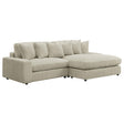 main view of Blaine Upholstered Reversible Sectional Sofa Sand sectional sofa