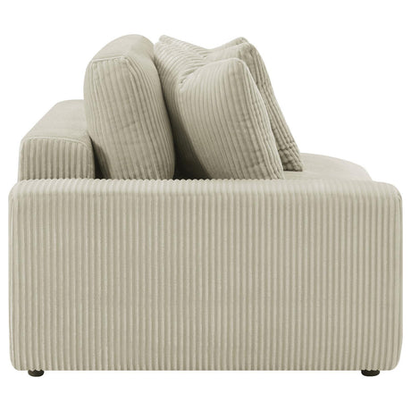 main view of Blaine Upholstered Reversible Sectional Sofa Sand sectional sofa