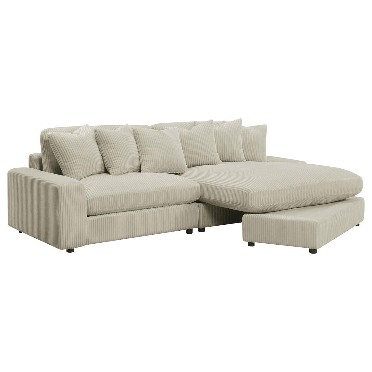 detail view of Blaine Upholstered Reversible Sectional Sofa Sand sectional sofa