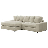 room view of Blaine Upholstered Reversible Sectional Sofa Sand sectional sofa