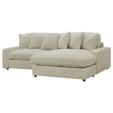 detail view of Blaine Upholstered Reversible Sectional Sofa Sand sectional sofa