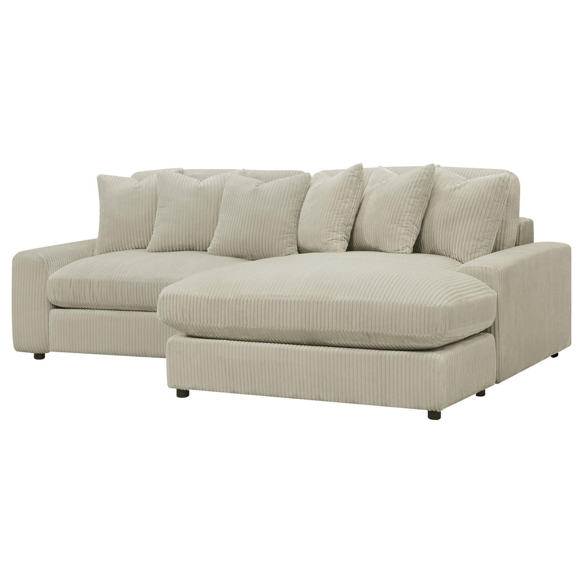 detail view of Blaine Upholstered Reversible Sectional Sofa Sand sectional sofa