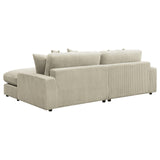 main view of Blaine Upholstered Reversible Sectional Sofa Sand sectional sofa