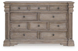 Blairhurst dresser showing breakfront pilasters