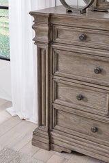 Top surface with inlaid ash veneer border