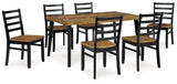 Set of six black ladderback dining chairs from Blondon collection