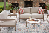 Bluff Trail Beige Outdoor Love/Chairs/Tables Set (Set of 5) from Decor Furniture