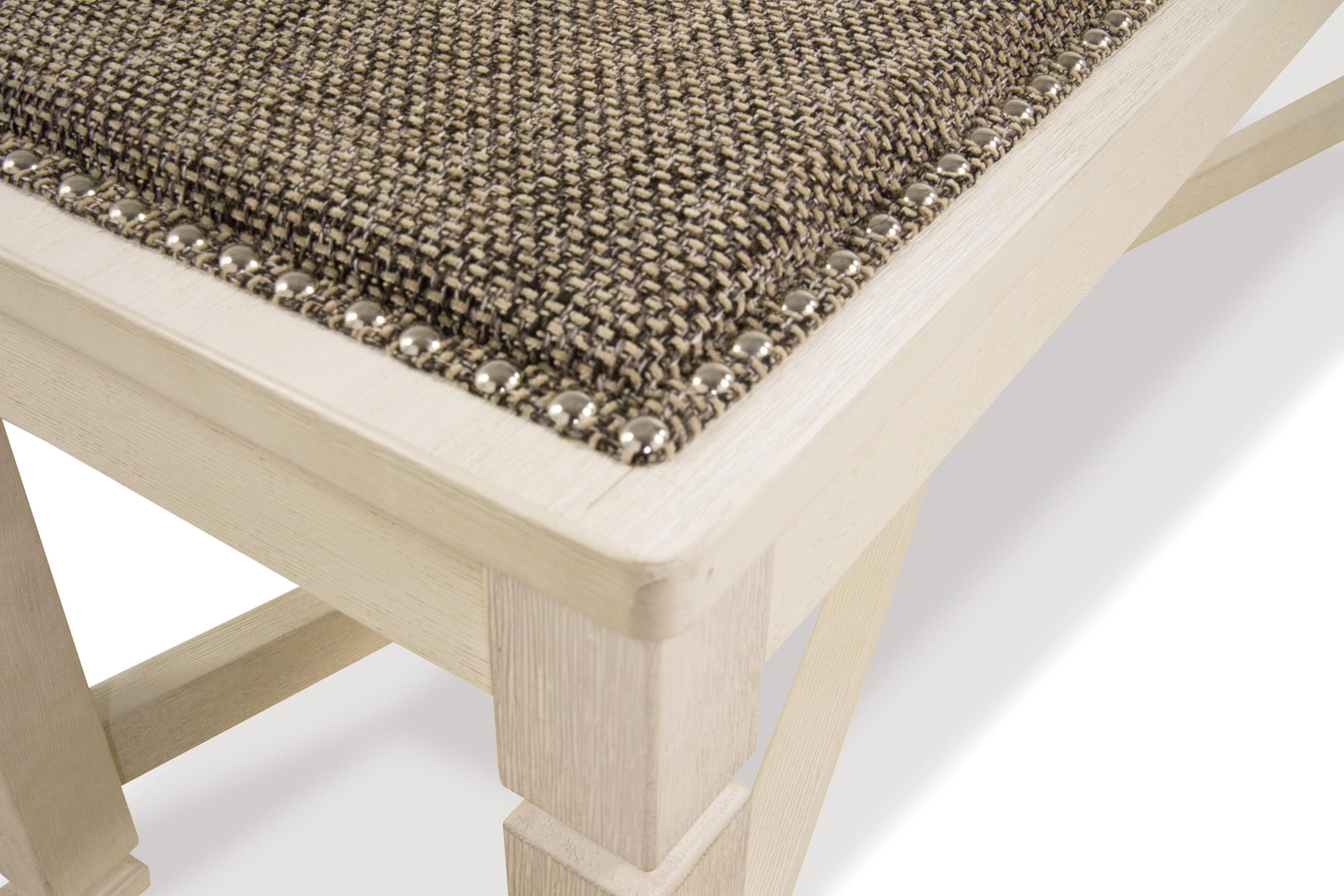 View of six-drawer storage under table