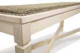 Table edge and chair fabric detail