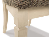 Side view of solid wood table legs