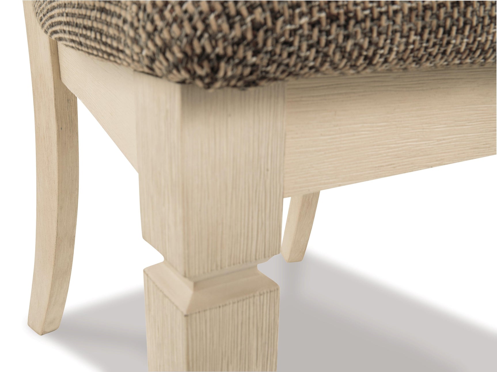 Side view of solid wood table legs