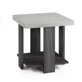 Boris White and Gray Cocktail Coffee Table top surface