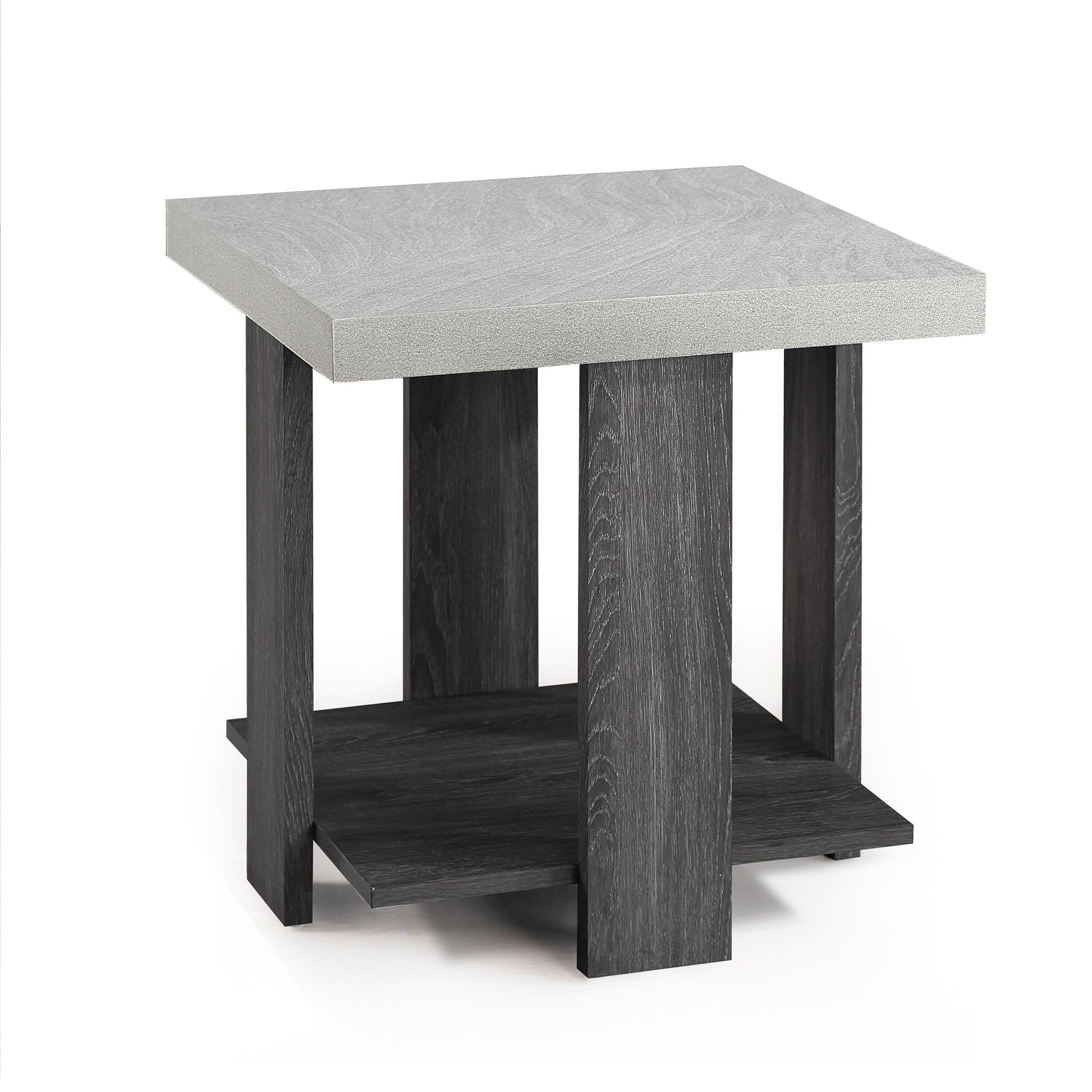 Boris White and Gray Cocktail Coffee Table top surface