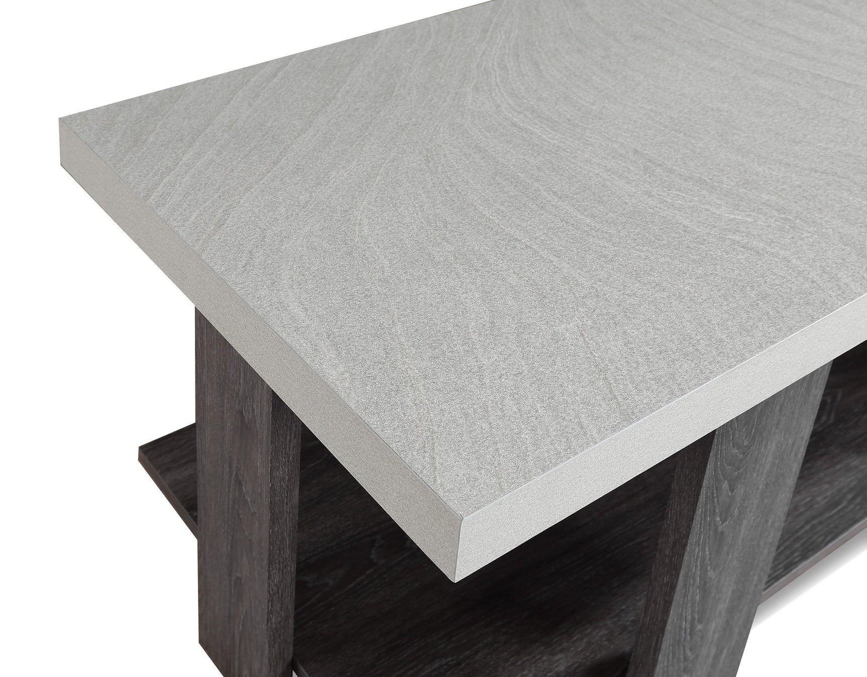 Boris White and Gray Cocktail Coffee Table detailed view