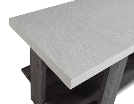 Boris White and Gray Cocktail Coffee Table detailed view