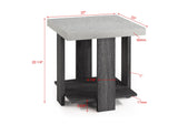 Boris White and Gray Cocktail Coffee Table in room setting