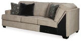 Side view of Bovarian Stone 2-Piece Sectional Sofa with Ottoman sectional sofa